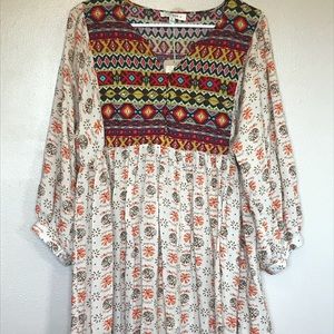 Umgee button up tunic/dress XL